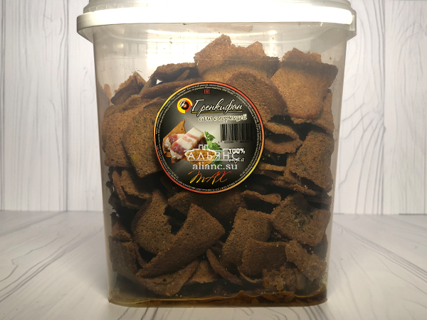 Ржаные гренки со вкусом сала с горчицей в Петропавловске-Камчатском