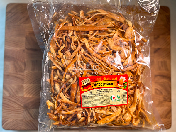 Нитка ЖАРЕНАЯ "Краб" Oktobtersnak 1 кг (сырный продукт) в Петропавловске-Камчатском