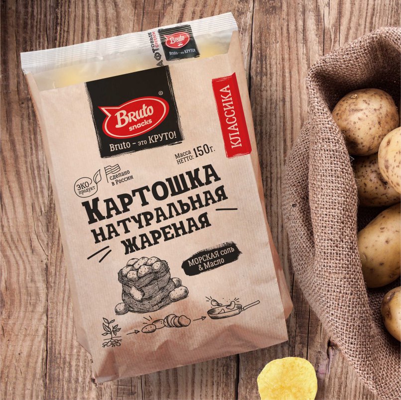 Картофель «Бруто» с солью 130 гр. в Петропавловске-Камчатском